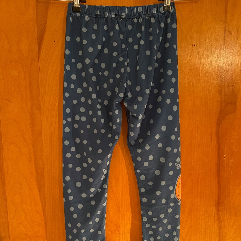 Unshine swing Navy & Orange Dot Pumpkin Leggings